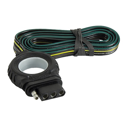 Husky Towing Husky Towing 33062; 4-Way Flat Trailer Wiring Plug with Finger Pull; 48 Inch Lead 33062